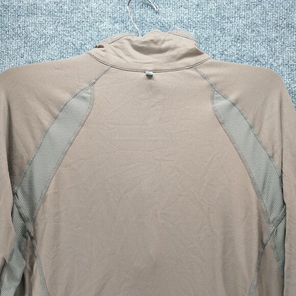 Nike Fit Dry Women's 1/4 Zip Athletic Shirt Brown Large 12-14 Raglan Sleeve - Picture 8 of 16